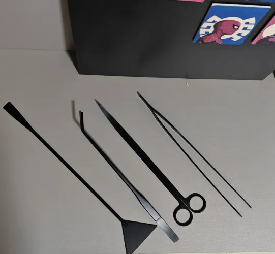 Kit de tesouras e pinças aquarismo 