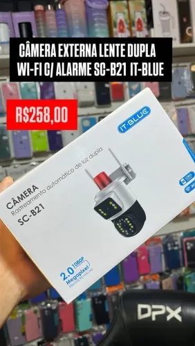 Câmera Externa Lente Dupla Wi-Fi c/ Alarme SC-B21 IT-BLUE