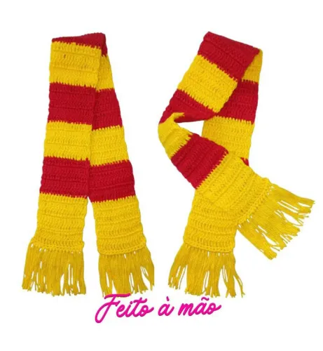 Cachecol Harry Potter Tricotado Feito à Mão