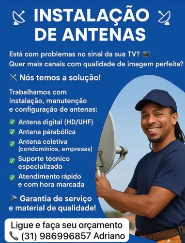 Instalador e Reparador de Seviço de Tv e cabo de Rede