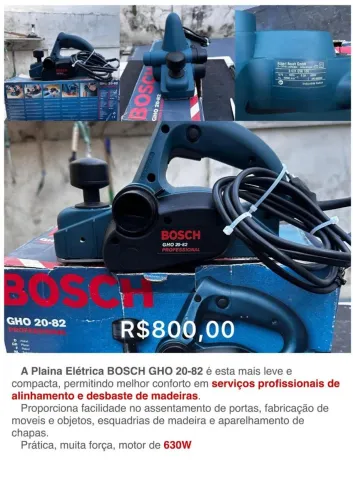 Plaina Elétrica BOSCH GHO 20-82