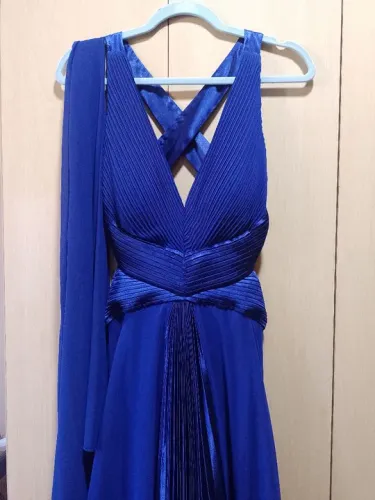 Vestido longo azul royal - Tamanho 38 M