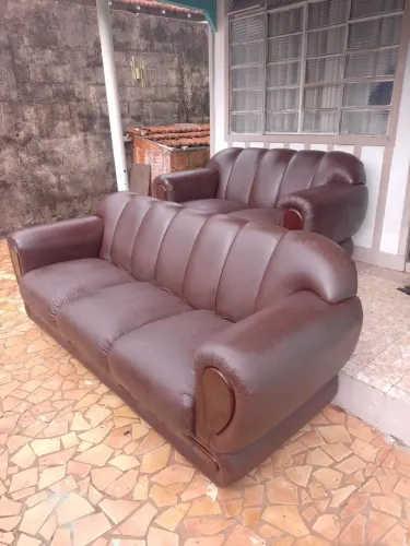 Sofá rima móveis 3 + 2 lugar