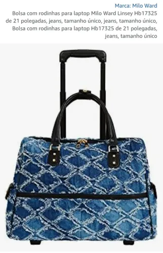 Bolsa com Rodinhas Jeans Milo Ward Hb17325 21 Polegadas