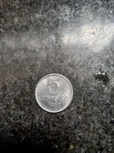 Moeda antiga de 5 Centavos de 1969
