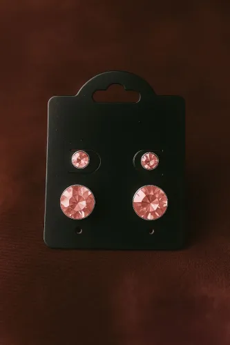 Brincos de Cristal Aço Inoxidável Com Zircônia De Cristal