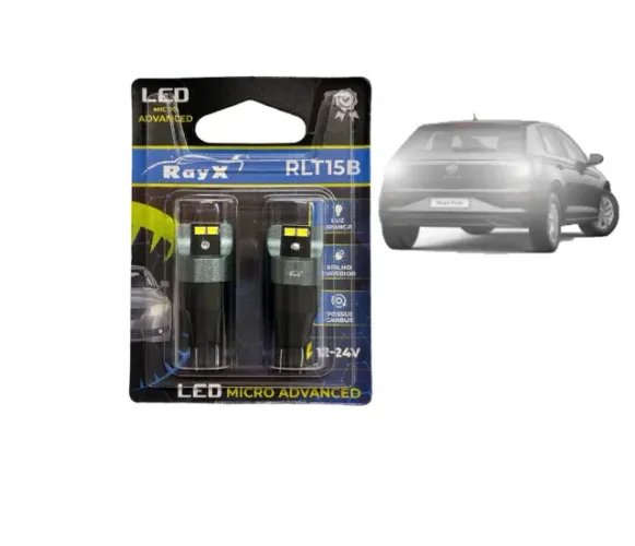 Par de Led Luz Micro Led Advanced T15 Canceller 210 Lúmens para Ré, Freio Pontente 12/24v 