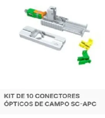 Kit de 10 Conectores Ópticos de Campo Universal FURUKAWA #35400096 SM SC-APC 