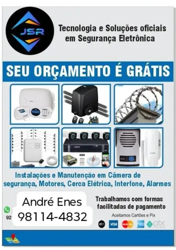 Manutenção e Instalação de Sistema se Segurança Completa com Equipamentos de Qualidade.