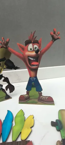 Decoração Crash Bandicoot para festa 5 personagens 