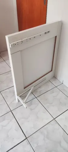 Mesa mão francesa dobrável branca