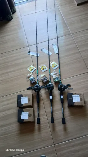 Kit de pesca carretilha agata aqua. Unitario