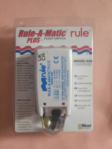 Float Switch Rule-A-Matic Plus - Modelo 40A (12-24-32VDC) - NOVO