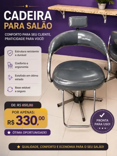 Promoção cadeira de barbeiro 