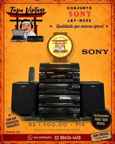 Lindo Conjunto SONY LBT-N355 (Com controle remoto).