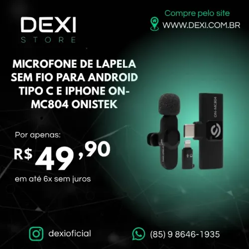 MICROFONE DE LAPELA TIPO C PARA ANDROID E IOS