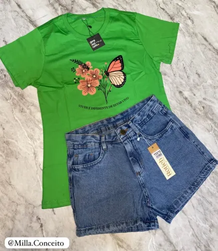 conjunto feminina short e blusa