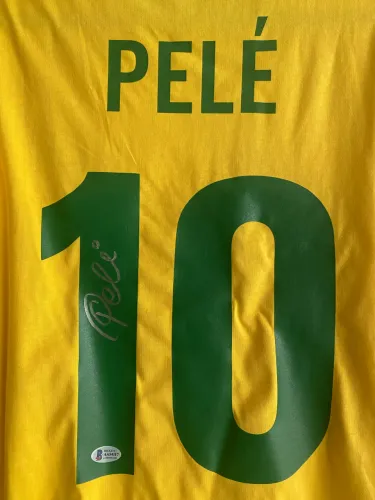 Camisa autografada Pelé certificado Beckett