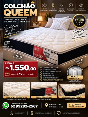 Colchão Casal Queem com pillow top