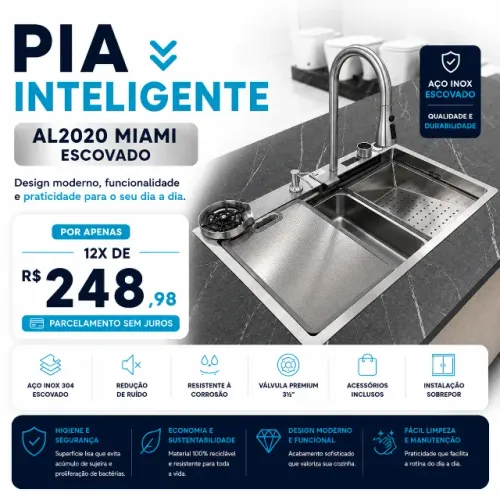 PIA GOURMET MULTIFUNCIONAL MIAMI AL2020 ESCOVADO