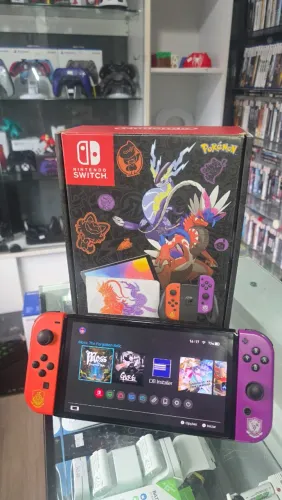 Nintendo Switch Oled Edição Pokémon, Desbl0qu34do, aceito usado de entrada, cartões ate 18