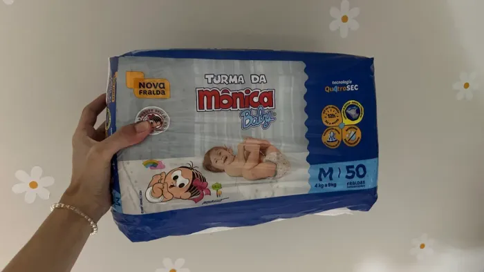 Fralda Turma da Mônica com 50 unidades
