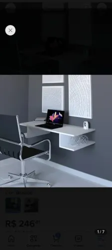 Mesa suspensa computador