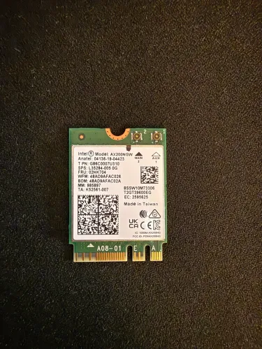 Placa Wi-Fi Intel AX200NGW Wi-Fi 6 + Bluetooth 5.2 M.2