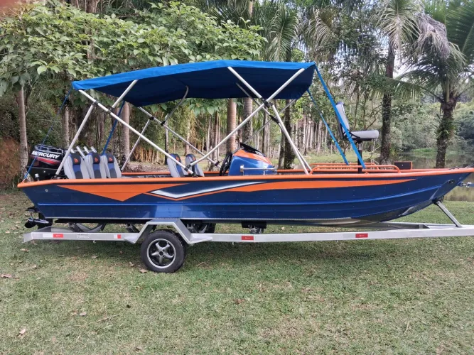 LANCHA , ALUMINIO PESCA E LAZER
