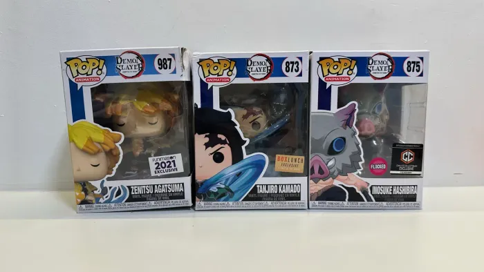 DEMON SLAYER Kit original 3 Funko Pops especial edition raros
