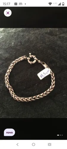Pulseira masculina aço não escurece