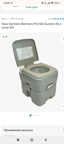 Vaso Sanitário Banheiro Portátil Químico