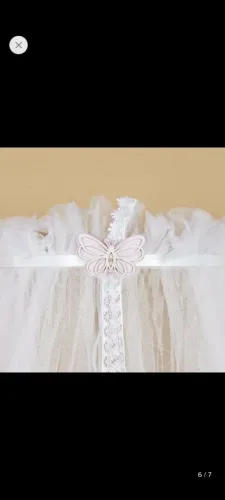 Dossel De Parede Borboleta Liso Com Mosquiteiro Para Berço 