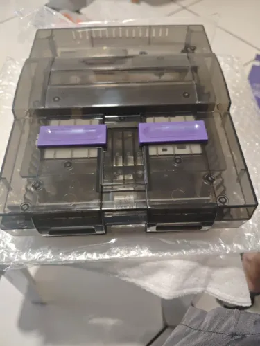Super Nintendo Com Carcaça Transparent Black (Nova)