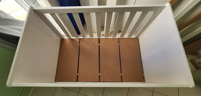Berço para Bebe Criança Vira Mini Cama Branco com colchao
