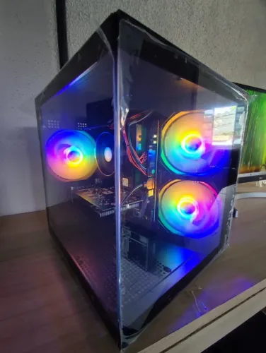 Cpu game ryzen 5 4500+gtx 550ti 8gb ddr nvme 256+ hd gabinete aquário  tudo novo so 2980