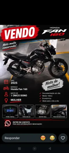 Moto Honda Fan 160
