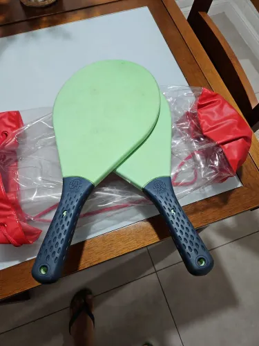 Par de Raquetes de Frescobol com Bag Plástica - Cabo Emborrachado | Usadas