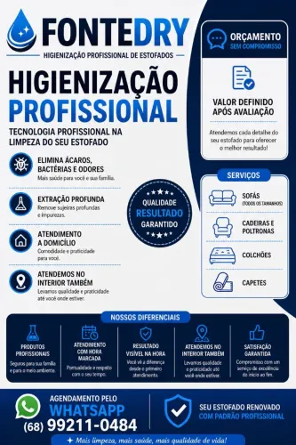 Limpeza e higienização de estofados 
