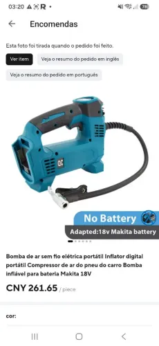 Compressor a bateria padrão Makita