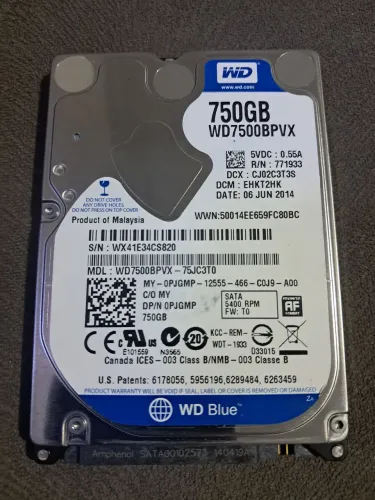 HD 750GB para notebook DVR e videogame 