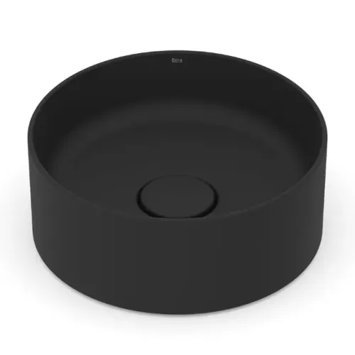 Cuba Rocca para Banheiro de Apoio Louça Redonda Preta (Matte Black) 30cm
