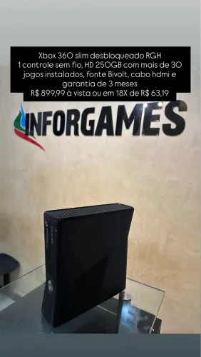 XBOX 360 COM MAIS DE 30 JOGOS E GARANTIA DE 3 MESES