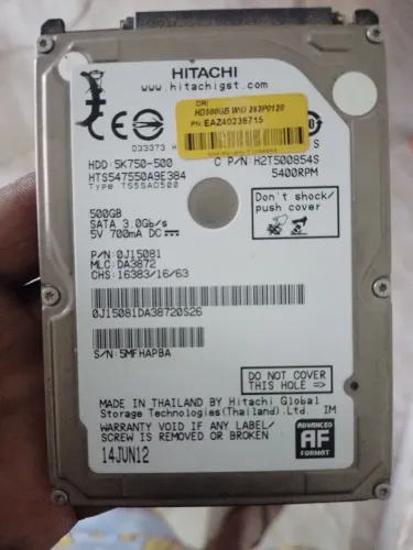Hd de notebook 500gb