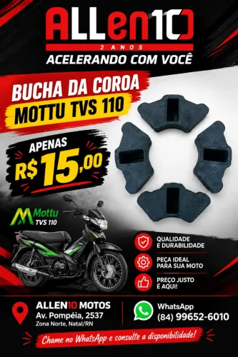 Bucha da coroa mottu tvs 110