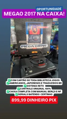 Mega Drive 2017 Raro + Garantia Loja