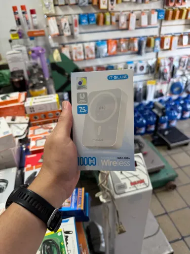 Carregador power bank portátil indução 