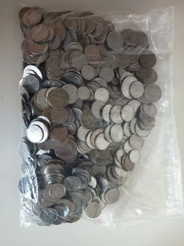 Lote de moedas antigas do Brasil