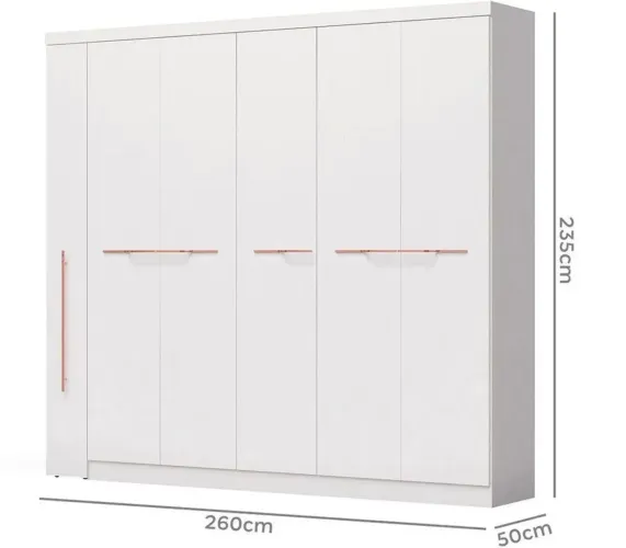 Guarda-Roupa Casal Kappesberg 6 Portas - Excelente Estado - Marrom