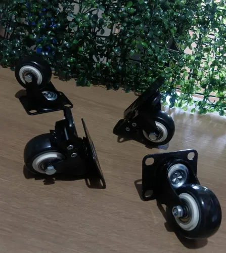 4 rodízio rodas com trava reforçada 400kg 2 polegadas 